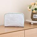 PVC Clear Coat Cosmetic Bag Make up Case Embroidery Blank: Green Dots