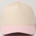 Plain Two-Tone Canvas Cotton Trucker Hat: LT PINK / ONE SIZE